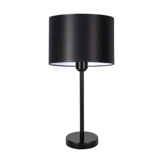 Lampe de Table en Métal Noir et Tissu Noir,1xE27 Max.40W,DOVE,724400104