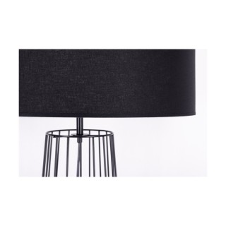 Lampadaire en Métal Noir et Tissu Noir ,1xE27 Max.60W,SWAN,79249104