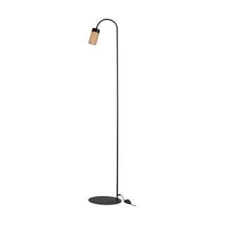 Lampadaire en Métal Noir et Bois de Chêne Huilé, Incl. 1xLED GU10, Max.6W,ANNICK,8419104