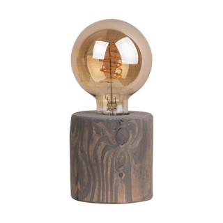 Lampe de Table en Bois de Pin teinté Gris, 1xE27 Max.25W,TRABO TABLE,76911157