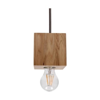 BRITOP,Suspension en Chêne huilé, Design Scandinave 1 Tête, TRONGO SQUARE,7161174