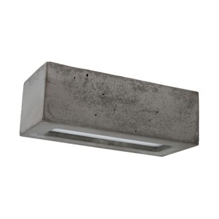 BRITOP,Applique Murale en Béton Gris, Design Rectangulaire,Vitre en Verre depolis, 1 Amp., BLOCK,8971136