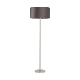 Lampadaire en Velours Gris et Métal Satiné ,1xE27 Max.60W,SCARLETT,6742027