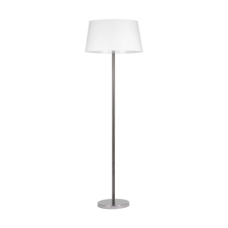 Lampadaire en Métal Chromé et Tissu Blanc ,1xE27 Max.W,AMOR,6012803010855