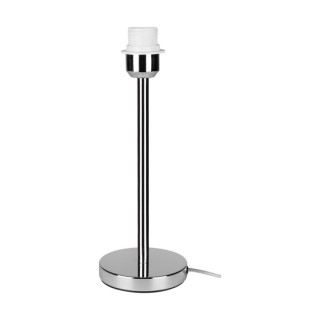 Lampe de Table en Métal Chromé et Tissu Noir ,1xE27 Max.40W,AMOR,7012811411043