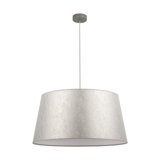 Suspension en Métal Gris et Tissu Argenté ,1xE27 Max.40W,PRATA,957280327