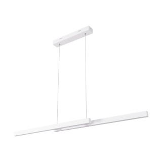 Suspension en Bois de Hêtre Blanc avec variateur tactile ,2xLED 24V, 22.5W Intégrée,SMAL DOUBLE,1519642