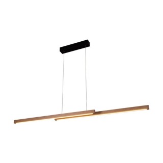 Suspension en Bois de bouleau avec variateur tactile ,2xLED 24V, 28.5W Intégrée,SMAL DOUBLE,1529660