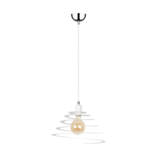 Suspension en Métal Chromé et Blanc ,1xE27 Max.60W,KOMET,1851102