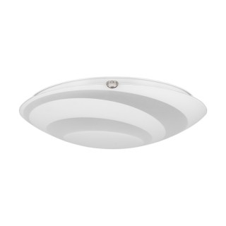 Plafonnier en Métal Chromé et Verre Blanc-Transparent, Incl. 1xLED 30W,CIRCLE,4315112