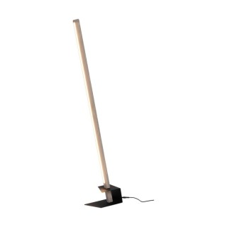 Lampadaire en Bois de Pin teinté Gris et Métal Noir ,1xLed 24V 18W Intégrée,FORESTIER,857179104