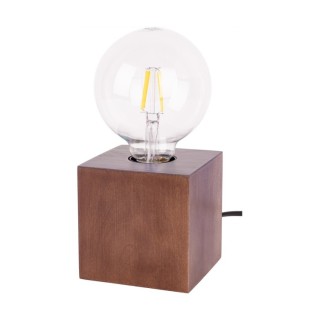 Lampe de Table en Bois de Hêtre couleur Noyer, 1xE27 Max.25W,TRONGO,7179176