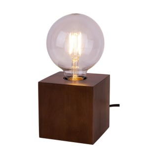 Lampe de Table en Bois de Hêtre couleur Noyer, 1xE27 Max.25W,TRONGO,7179176