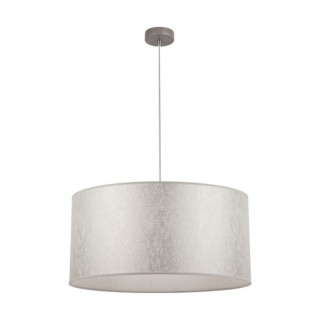 Suspension en Métal Gris et Tissu Argenté ,1xE27 Max.60W,PRATA,957280227