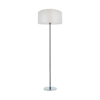 Lampadaire en Métal Chromé et Tissu Argenté ,1xE27 Max.60W,PRATA,957283127