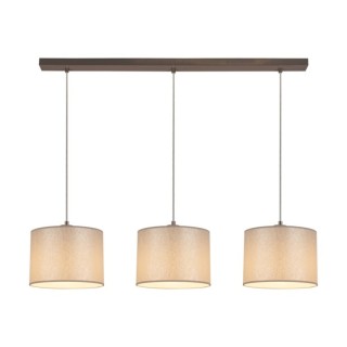 Suspension en Métal Gris et Tissu Argenté ,3xE27 Max.40W,PRATA,957280347