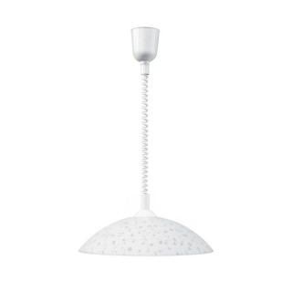 Suspension en Matière Synthétique Blanche et Verre Blanc ,1xE27 Max.60W,FLORA,4044502A