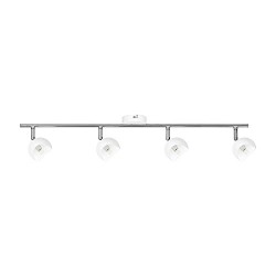 Spot de Rail Crèche, 4 ampoules, G9, Chrome/Blanc Classe d'efficacité énergétique : C