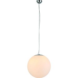 Suspension Emil, 1 ampoule, 50 cm, E27, Blanc/chromé classe d'efficacité énergétique : A + + – E